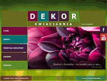 Tablet Screenshot of kwiaciarniadekor.pl